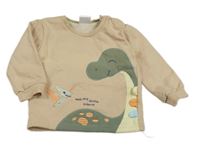 Béžová mikina s dinosaury Orsolino