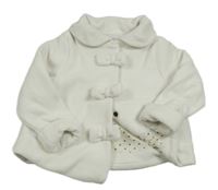 Smetanová fleecová podšitá bunda s mašlemi zn. Next