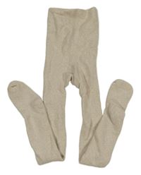 Béžové melírované thermo punčocháče TCM