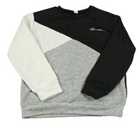 Černo-šedo-bílá mikina s nápisem Shein