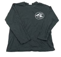 Antracitové triko s koňmi