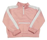 Růžovo-bílá sportovní mikina Bekkin