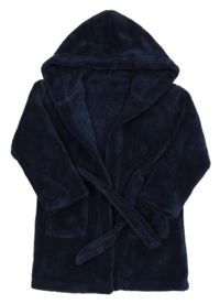 Tmavomodrý chlupatý župan s kapucí Early Days