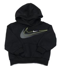 Černá mikina s logem a kapucí Nike