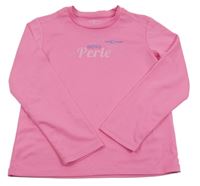 Růžové sportovní triko s nápisem