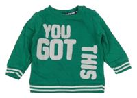 Zelená mikina s nápisem F&F