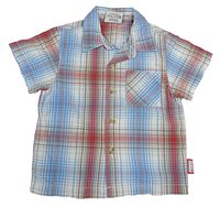 Bílo-modro-červená kostkovaná košile Topolino