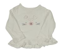 Smetanové triko s čumákem Peacocks