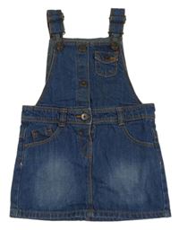 Tmavomodré riflové laclové šaty Kiabi