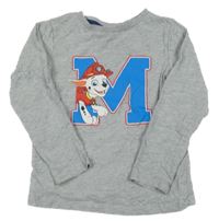 Šedé melírované triko s Marshallem Nickelodeon