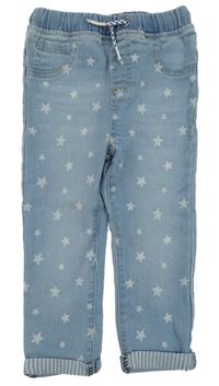 Nové - Modré jogger slim fit rifle s hvězdami So Cute