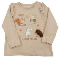Světlerůžová mikina se zvířaty Topolino