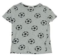 Šedé melírované tričko s míči zn. H&M