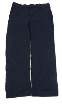 Tmavomodré společenské kalhoty F&F