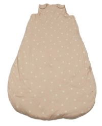 Světlerůžový puntíkatý zateplený spací pytel 