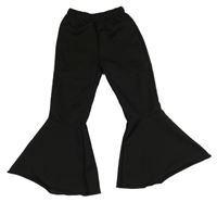 Černé flare teplákové kalhoty 