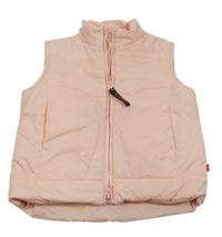 Světlerůžová šusťáková zateplená vesta 