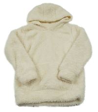 Smetanová chlupatá mikina s kapucí Topolino