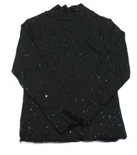 Černé třpytivé triko 