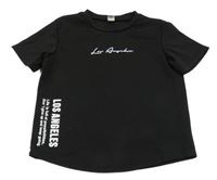 Černé sortovní tričko s nápisem Shein