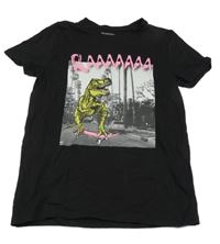 Černé tričko s dinem Primark