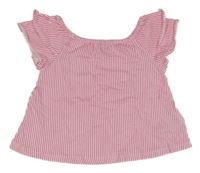 Růžovo-bílý pruhovaný top Dopodopo