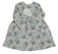 Nové - šedé vzorované šaty s Pudsey George