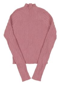 Růžové žebrované úpletové crop triko Zara