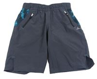 Antracitové outdoorové kraťasy Decathlon