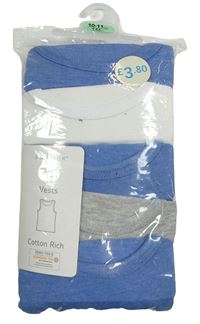 5set - 5x tílko - 3x modré + 1x bílé + 1x šedé Primark