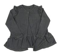 Antracitový cardigan s volánky George