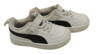 Bílo-černé koženkové botasky Puma vel. 22