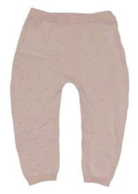 Růžové pletené tepláky s puntíky Monsoon