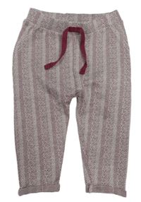 Bílo-vínové vzorované tepláky Ergee