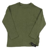 Nové - Khaki žebrované triko Dunnes