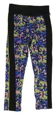 Černo-barevné vzorované sportovní legíny Next