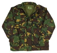 Khaki-hnědo-béžová army plátěná zateplená bunda Highlander 