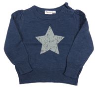 Tmavomodrý svetr s hvězdou Impidimpi
