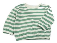 Zeleno-bílá pruhovaná mikina Primark