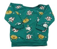 Zelená mikina s míči Primark