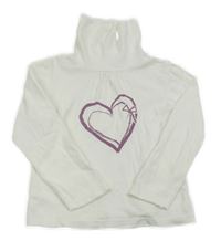 Bílý rolák se srdíčkem Vertbaudet