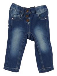 Tmavomodré teplákové skinny rifle Ergee