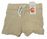 Nové - Béžové mušelínové kraťasy M&S
