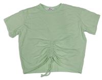 Mintové crop tričko H&M