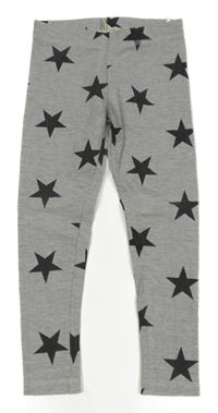 Šedo-černé legíny s hvězdami H&M