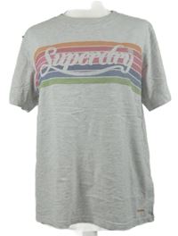 Dámské šedé tričko s logem Superdry 