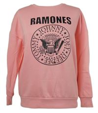 Dámská světlerůžová mikina s potiskem Ramones 