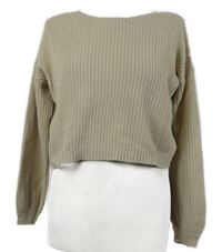 Dámský béžový crop svetr s krajkou Only 