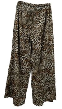 Dámské hnědo-černé vzorované palazzo kalhoty Shein 