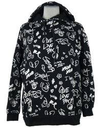 Dámská černá mikina s potiskem a kapucí FB Sister 